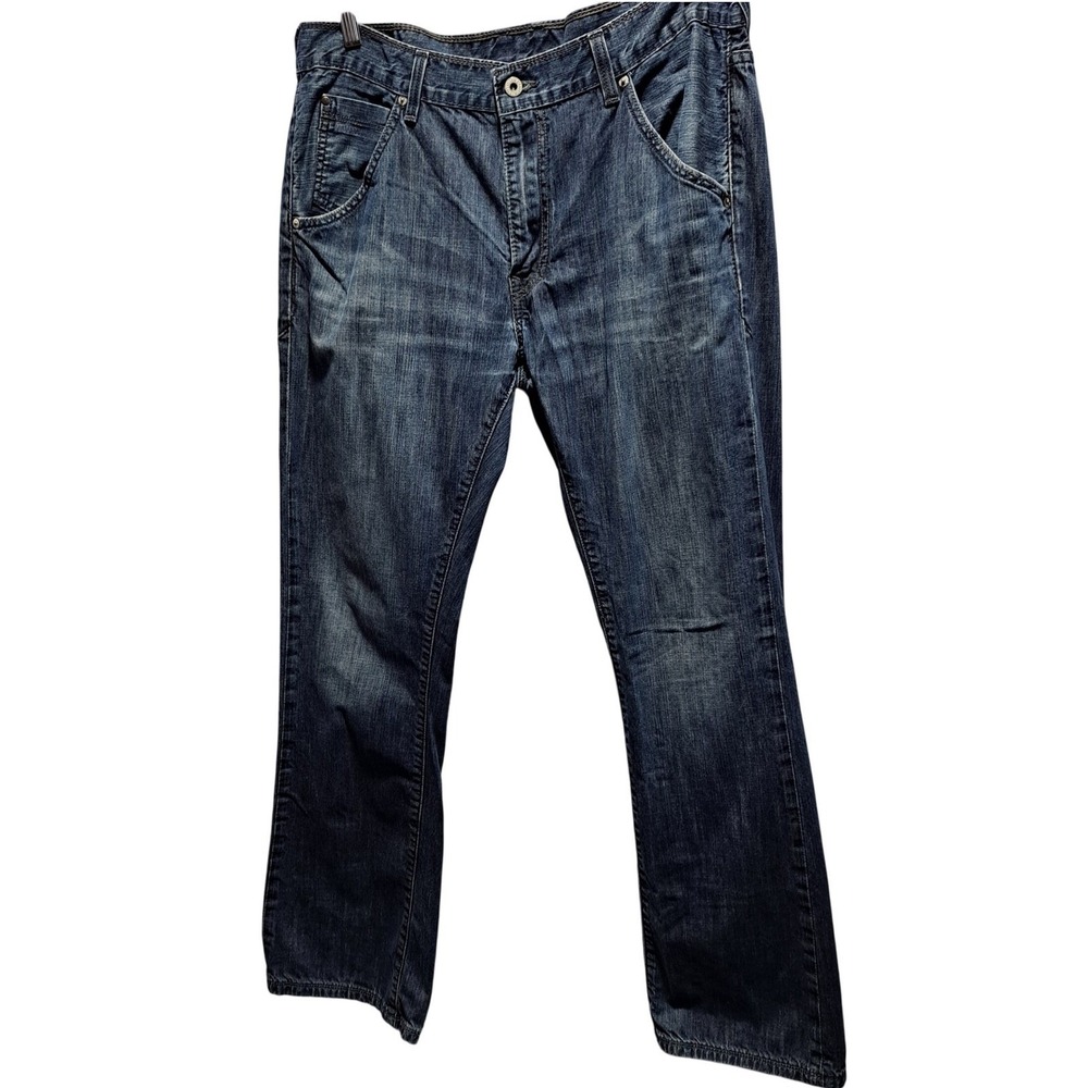 Levis 527 Jeans Men's‎ W36 L32 Blue Denim Slim Fit Bootcut Distressed